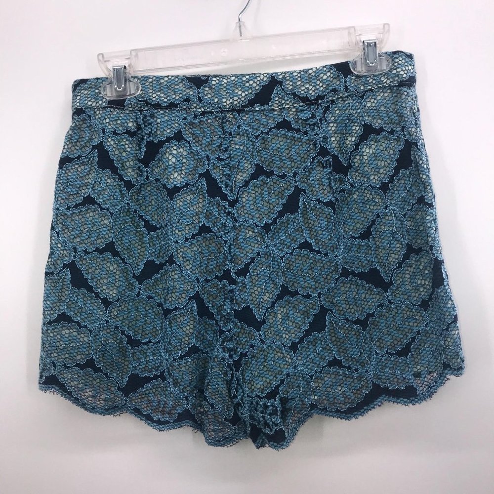 NWT FRANCESCA’S BLUE RAIN LACE SHORTS